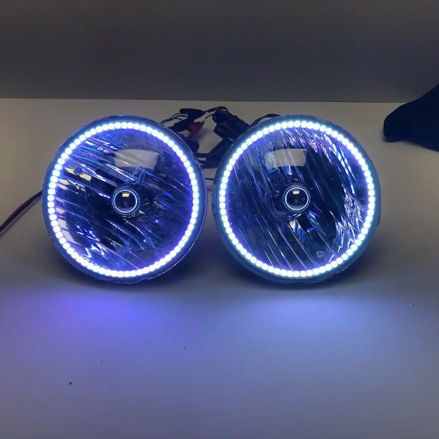 2007-2016 Jeep Wrangler JK Pre-Assembled ColorSHIFT LED Halo Headlights