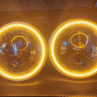 USED ORACLE 2007-2018 JEEP WRANGLER JK SWITCHBACK LED HALO HEADLIGHTS- 5769-123