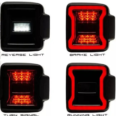 USED ORACLE BLACK SERIES LED JEEP WRANGLER JL TAIL LIGHTS - 5852-504