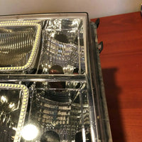 2007-2013 GMC Sierra Headlight Set with White LED Halos