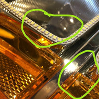 2007-2013 GMC Sierra Headlight Set with White LED Halos