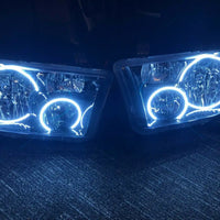 ORACLE 2007-2013 TOYOTA TUNDRA BLACK HEADLIGHTS WITH WHITE LED HALOS 7119-001 - CLEARANCE