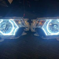 2012-2015 Toyota Tacoma Pre-Assembled Headlights with White LED Halos