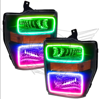 ORACLE 2008-2010 Ford F250/F350 Super Duty Black ColorSHIFT Headlight - CLEARANCE