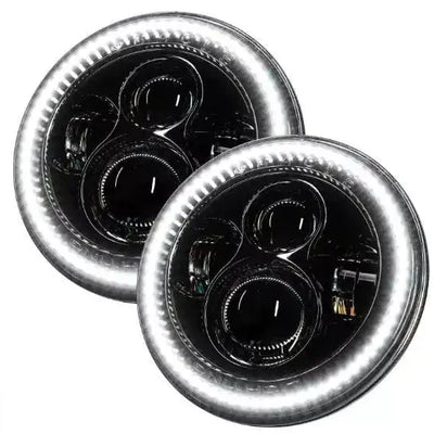 USED ORACLE 2007-2018 JEEP WRANGLER JK SWITCHBACK LED HALO HEADLIGHTS- 5769-123