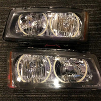 2003-06 CHEVY SILVERADO 1500/2500/3500 ORACLE Headlights with White LED Halos