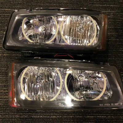 2003-06 CHEVY SILVERADO 1500/2500/3500 ORACLE Headlights with White LED Halos