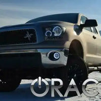 ORACLE 2007-2013 TOYOTA TUNDRA BLACK HEADLIGHTS WITH WHITE LED HALOS 7119-001 - CLEARANCE
