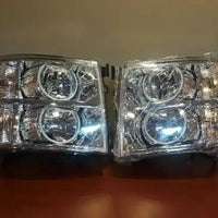 ORACLE LIGHTING 2007-2013 CHEVROLET SILVERADO HEADLIGHTS WITH WHITE LED HALOS - CLEARANCE