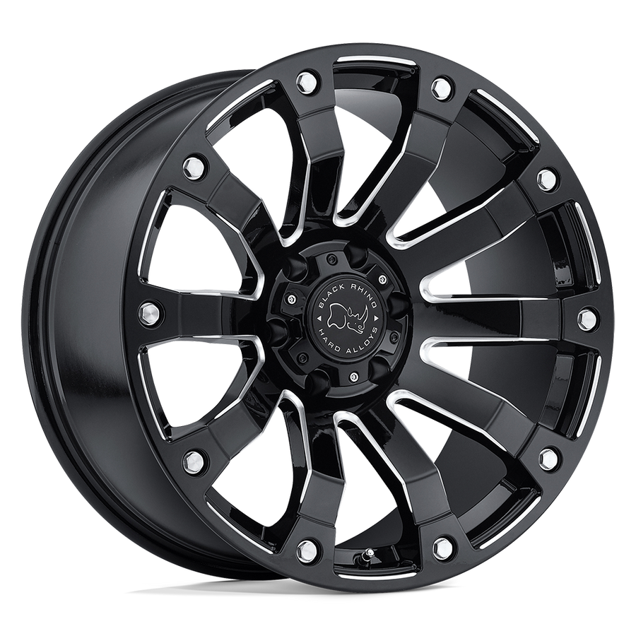 Black Rhino Hard Alloys SELKIRK Gloss Black Milled wheel