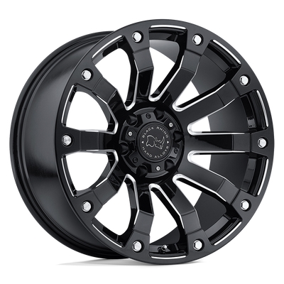 Black Rhino Hard Alloys SELKIRK Gloss Black Milled wheel