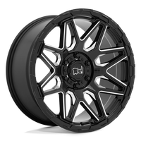 Black Rhino Hard Alloys SHOCKWAVE Gloss Black W/ Milled Spokes wheel