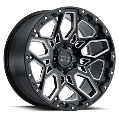 Black Rhino Hard Alloys SHRAPNEL Gloss Black W/ Milled Spokes wheel