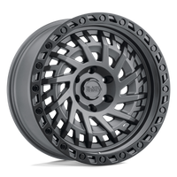 Black Rhino Hard Alloys SHREDDER Matte Gunmetal W/ Black Ring wheel