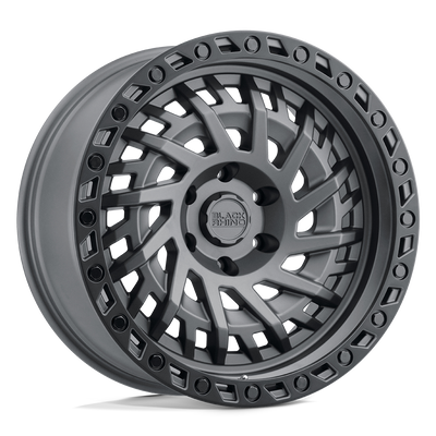Black Rhino Hard Alloys SHREDDER Matte Gunmetal W/ Black Ring wheel