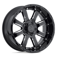 Black Rhino Hard Alloys SIERRA Gloss Black W/ Milled Spokes wheel
