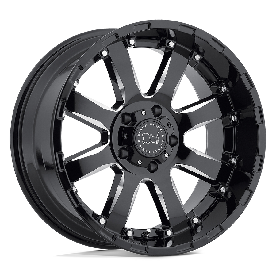 Black Rhino Hard Alloys SIERRA Gloss Black W/ Milled Spokes wheel