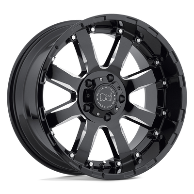 Black Rhino Hard Alloys SIERRA Gloss Black W/ Milled Spokes wheel