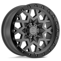 Black Rhino Hard Alloys SPROCKET Matte Gunmetal W/ Black Ring wheel