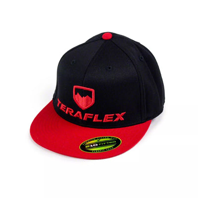 Teraflex 2-tone Flat Visor Hat - Black/red -sm/md