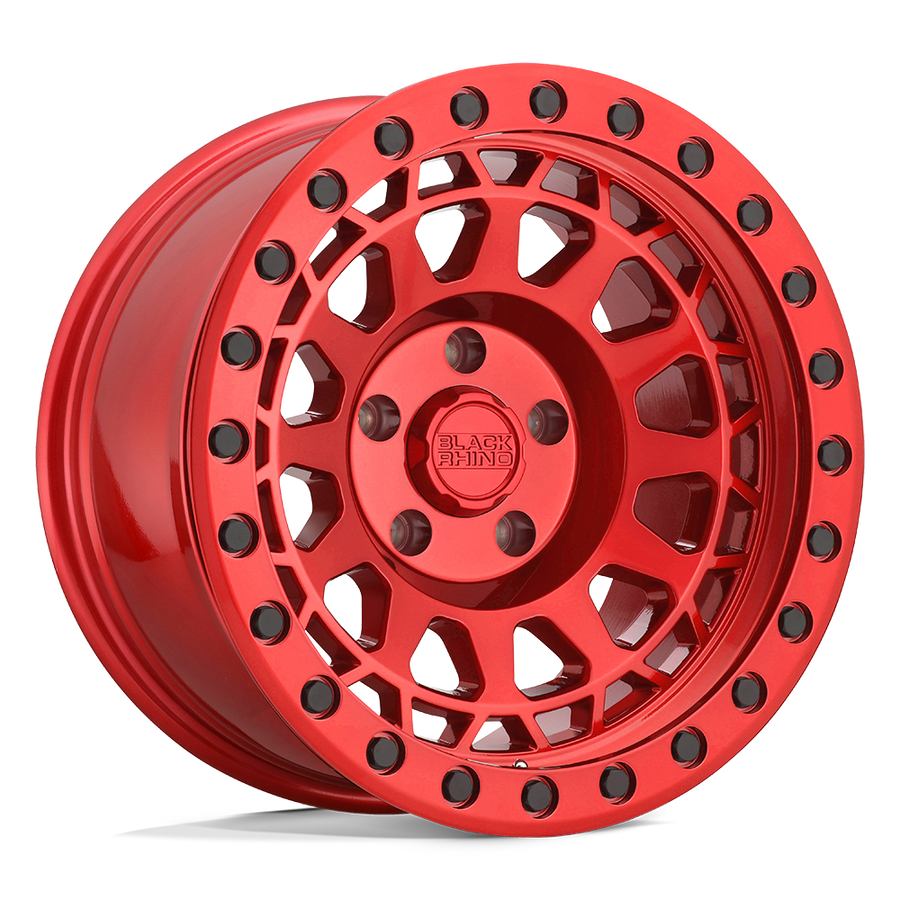 Black Rhino Hard Alloys PRIMM Candy Red W/ Black Bolts wheel