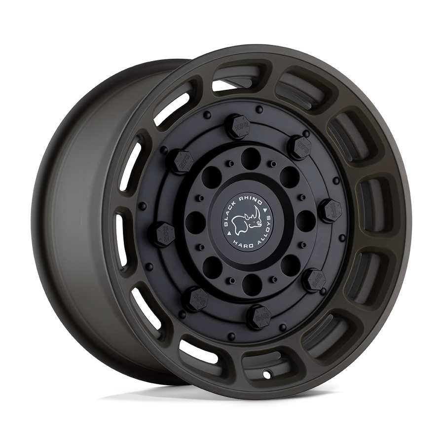 Black Rhino Hard Alloys WARTHOG Matte Od Green W/ Black Center wheel