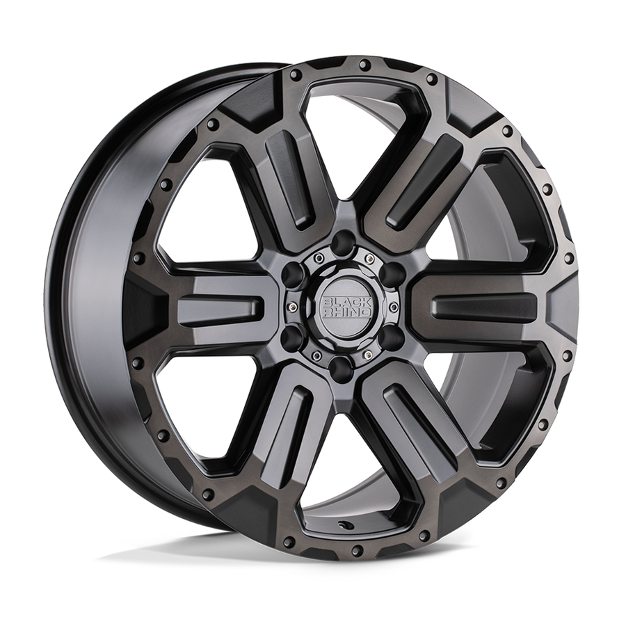 Black Rhino Hard Alloys WANAKA M-Gunmetal W/ Brushed Face wheel