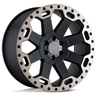 Black Rhino Hard Alloys WARLORD Matte Black W/ Mach Dark Tint wheel