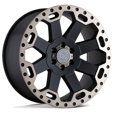 Black Rhino Hard Alloys WARLORD Matte Black W/ Mach Dark Tint wheel