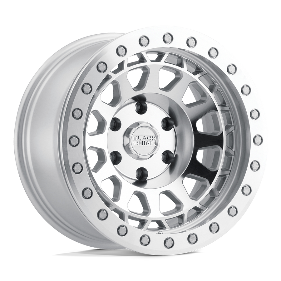 Black Rhino Hard Alloys PRIMM Silver W/ Mirror Face Mach Rg wheel