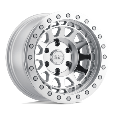 Black Rhino Hard Alloys PRIMM Silver W/ Mir Face & Lip Edge wheel